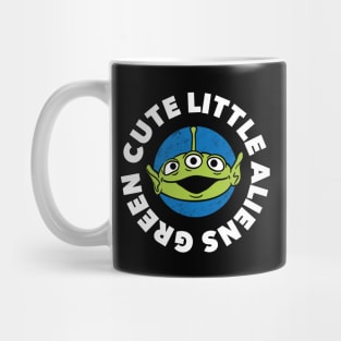 Green Cute Little Aliens (Dark) Mug